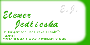 elemer jedlicska business card